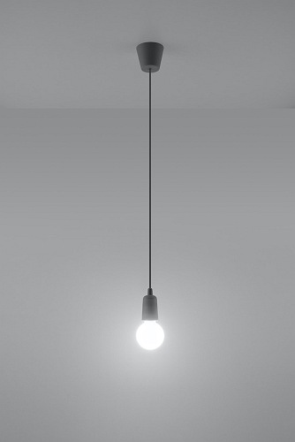 Lampa wisząca na kablu 1xE27 DIEGO szara