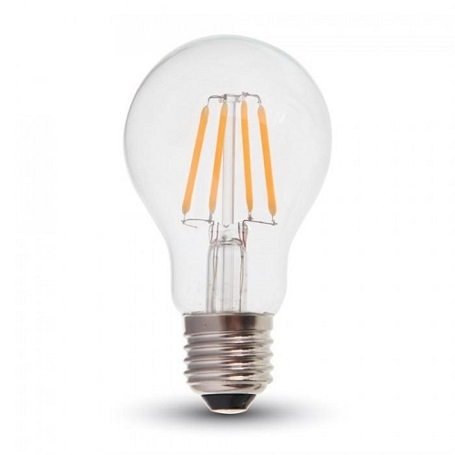 Żarówka LED V-TAC 4W Filament E27 A60 Przezroczysta VT-1885 6400K 400lm