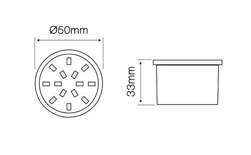 wkład żarówka led 50mm niska ściemnialna