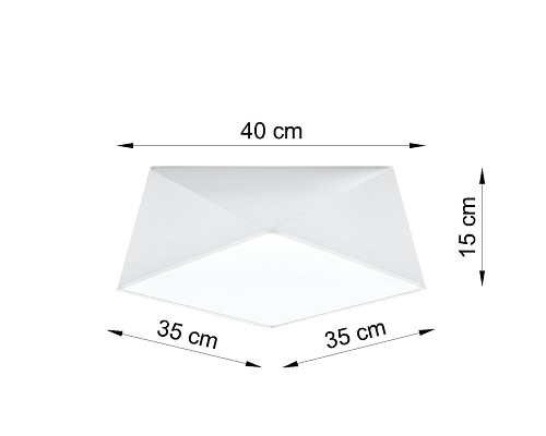 Plafon geometryczny HEXA 35 2xE27 biały