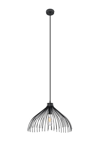 Lampa wisząca z drucianym kloszem UMB 1xE27 czarna