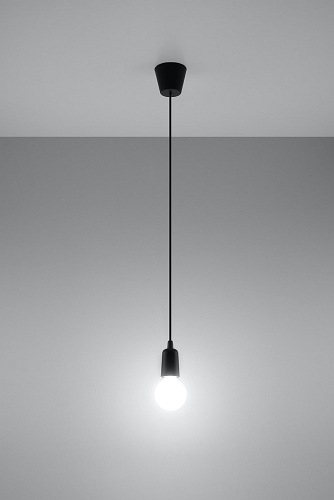 Lampa wisząca na kablu 1xE27 DIEGO czarna