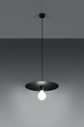 Lampa wisząca metalowa FLAVIO czarna 1xE27