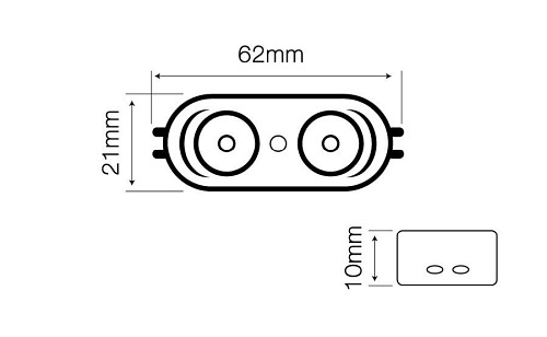 Moduł OPTO LED line SMD2835 12V 2W 6000-6500K 170° 