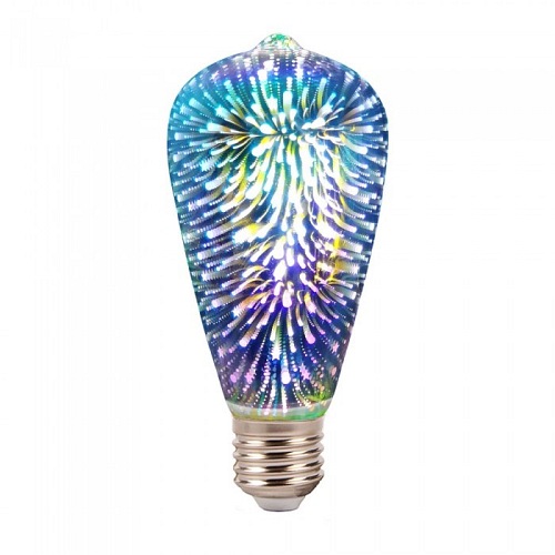 Żarówka LED E27 filament 3d 