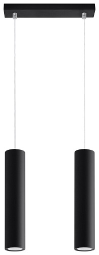 Podwójna lampa wisząca LAGOS 2xGU10 Czarna