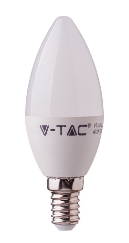 Żarówka E14 LED 4W 320lm typu świeczka V-TAC - biała ciepła