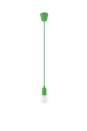 Lampa wisząca na kablu 1xE27 DIEGO zielona