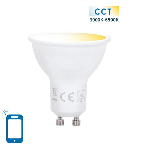 Żarówka LED GU10 SMART Wi-FI CCT 5W 3000K-6500K