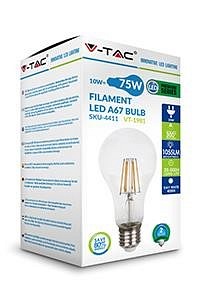 Żarówka LED V-TAC 10W Filament E27 A67 VT-1981 4000K 1055lm