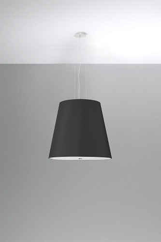 Lampa wisząca okrągła GENEVE 50 cm 3xE27 czarna