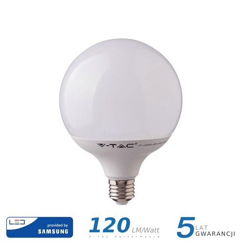 Żarówka LED V-TAC Samsung 22W E27 G120 120lm/W VT-242 3000K 2650lm