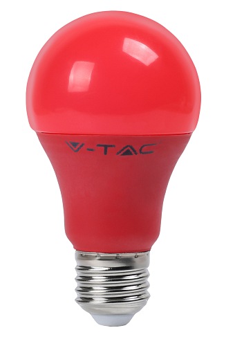 żarówka LED E27 9W marki V-TAC czerwone światło