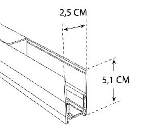 Szyna magnetyczna Biała natynkowa - 200cm