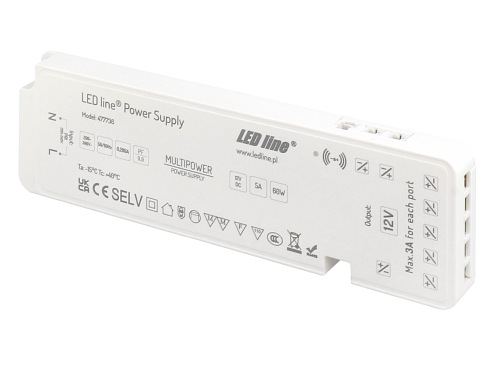 Zasilacz LED Multipower 12V 5A 60W LED line