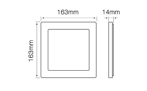 kwadratowy panel LED 12W easyfix barwa ciepła