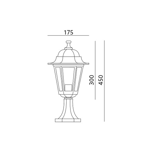 Lampa ogrodowa LO4104 Czarna