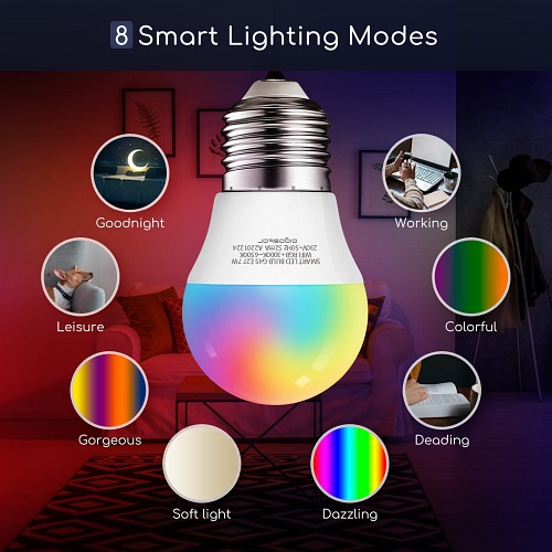 Żarówka LED SMART E27 G45 7W WI-FI RGB+CCT