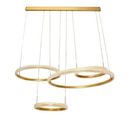 Lampa wisząca Złote okręgi ORO DL-G01 115W z pilotem