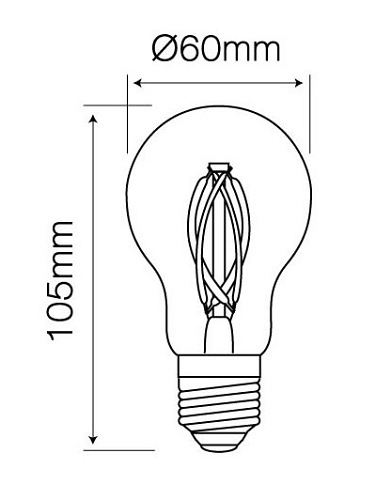 Żarówka LED E27 filament 