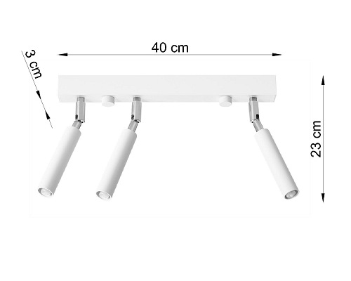 Lampa sufitowa 3 reflektory EYETECH 3xG9 biała