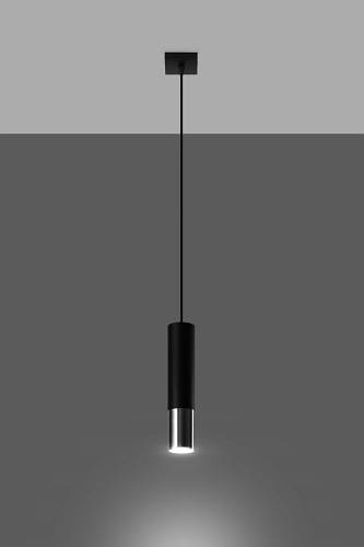 Lampa wisząca LOOPEZ 1 czarny/chrom 1xGU10