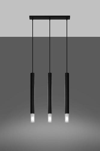 Lampa wisząca punktowa WEZYR 3 czarna 3xG9