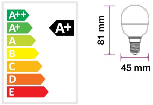 Żarówka LED kulka E14 5,5W barwa ciepła