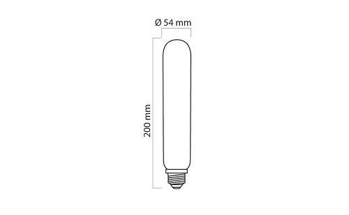 Żarówka LED line E27 FILAMENT 220-240V 4W 70lm 6000K T54 SPICA szkło dymione srebrne