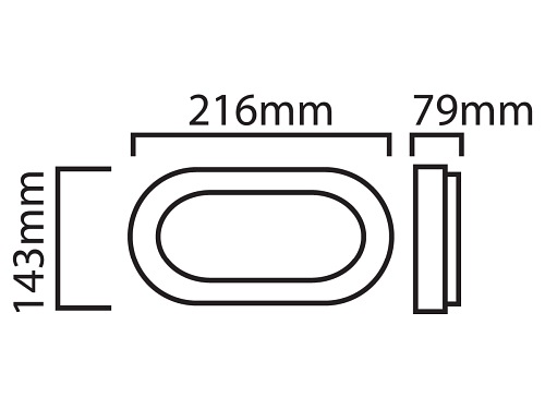 Oprawa kanałowa Ledom 6W 4000K 220-240V owal