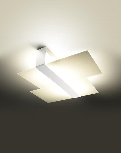Lampa sufitowa nowoczesna MASSIMO biała 2xE27