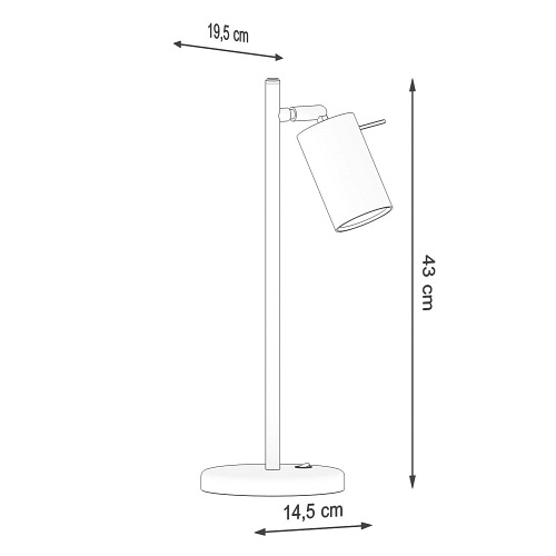 Lampa biurkowa RING GU10 biała