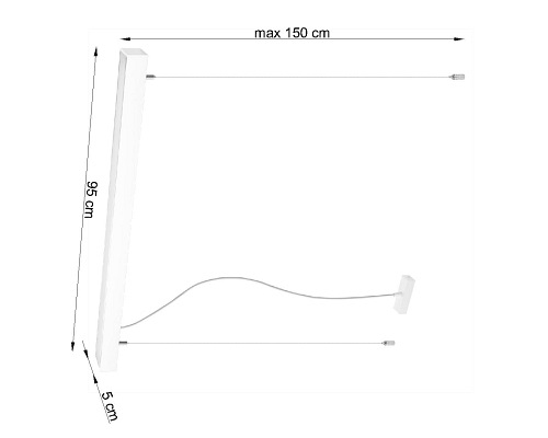 Lampa wisząca PINNE 90 biała 4000K