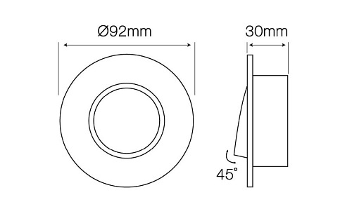 oprawa halogenowa LED line okrągła ruchoma odlew aluminium chrom