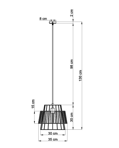 Lampa wisząca druciana GATE 1xE27 Loft biała