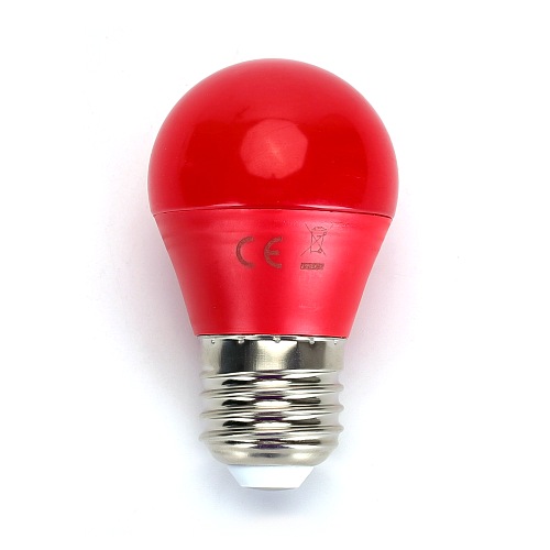 Żarówka LED E27 4W G45 Aigostar - czerwona