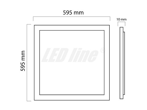 Panel LED line kwadrat 46W 3680lm 2700K biała ciepła