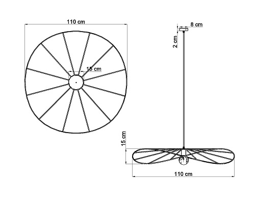 Lampa wisząca ESKOLA 110 czarna