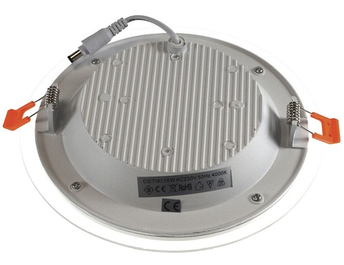 szklany panel led 18w