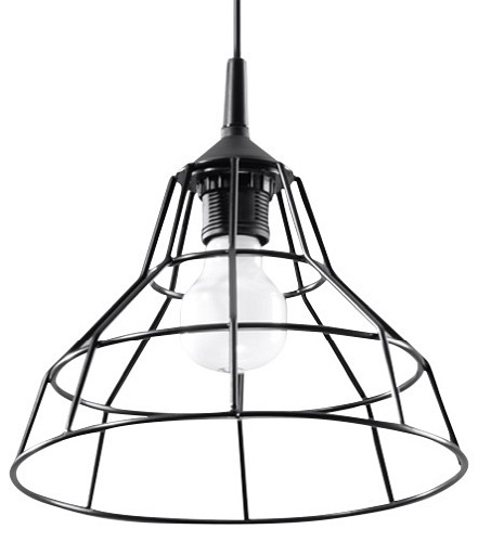 Lampa wisząca industrialna ANATA 1xE27 Czarna