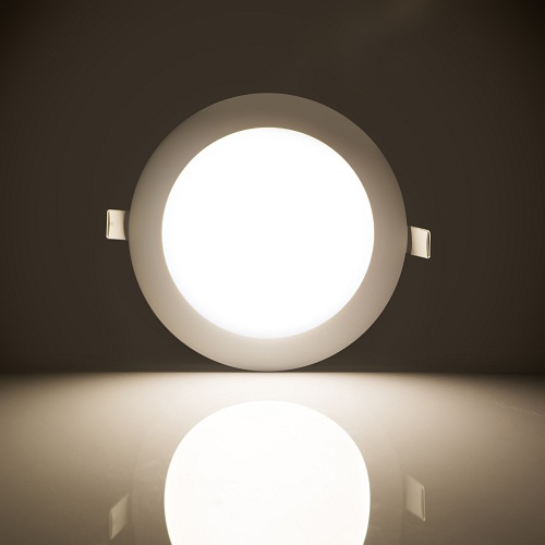 Panel LED 6W podtynkowy,okrągły o średnicy 12cm barwa światła biała ciepła
