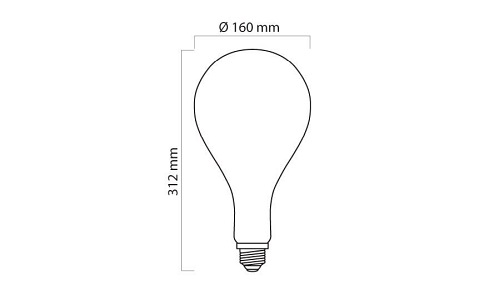 Żarówka LED line E27 FILAMENT 220-240V 4W 70lm 6000K PS160 STILLA szkło dymione srebrne