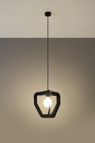 Lampa wisząca industrialna TRES 1xE27 czarna