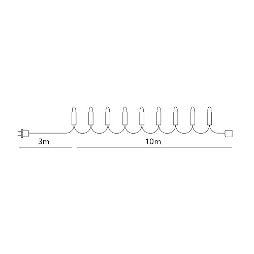 Lampki choinkowe LED z programatorem K100 kolorowe