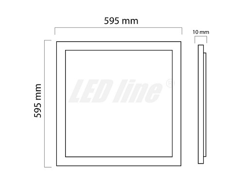 Panel LED line kwadrat 36W 2880lm 2700K biała ciepła