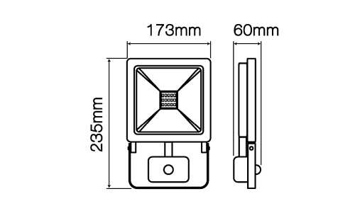 Naświetlacz LED Photon 50W z czujnikiem Barwa Zimna