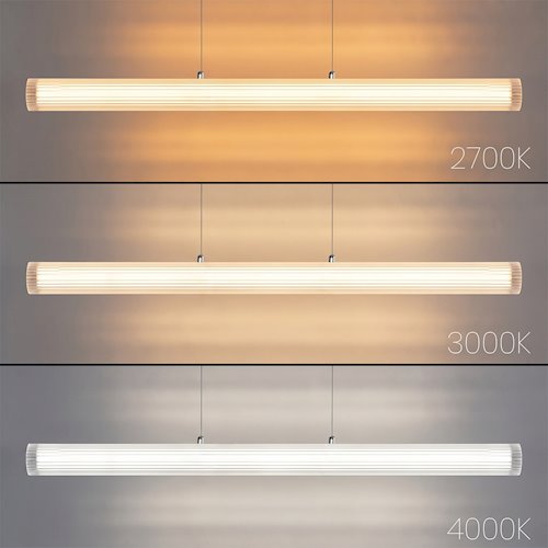Lampa wisząca liniowa LED akrylowa 16W 3CCT 90cm chrom