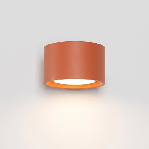 Kinkiet ścienny cylindryczny Modo 1xGx53 ochra czerwona
