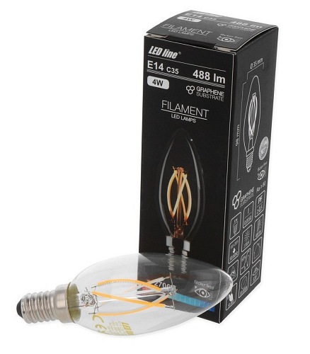 Żarówka LED filament maly gwint