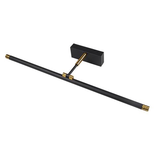 Kinkiet nad lustro 46cm 9W Drako czarno-złoty
